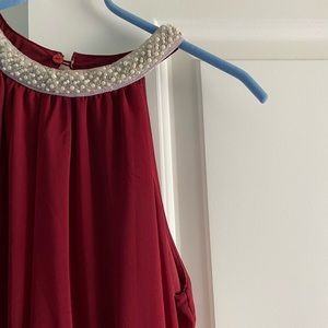 Dainty Hooligan Wine Red semi formal dress
